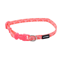 Coastal Li&lsquo;l Pals Pink Tribal Chervon Adjustable Patterned Dog Collar  I019014b