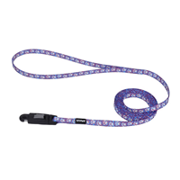 Coastal Li&lsquo;l Pals Light Blue with Paw Print Dog Leash with E-Z Snap 6&lsquo; I019019