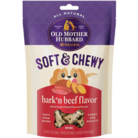 Old Mother Hubbard Soft & Chewy Dog Treats Bark&lsquo;N Beef Flavor 8 oz