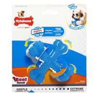 Nylabone Teething Puppy Chew X Bone Chew Toy Beef Flavor I020349
