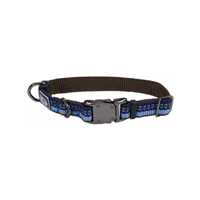 Coastal K9 Explorer Sapphire Reflective Adjustable Dog Collar 5/8" X 10"-14" I021023