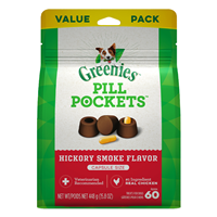 Greenies Pill Pockets for Dogs Hickory Smoke Flavor Capsule Size 60 ct I021403