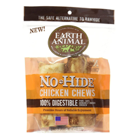 Earth Animal No-Hide 4" Chicken Recipe Dog Chews 2pk I021448