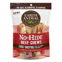 Earth Animal No-Hide 4" Beef Recipe Dog Chews 2pk I021449