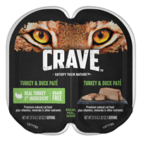CRAVE Grain-Free Turkey & Duck Pate Perfect Portions Adult Wet Cat Food 2.6 oz. I021905