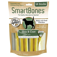 SmartBones Skin & Coat Care Chews Vegetable & Chicken 16pk I021942