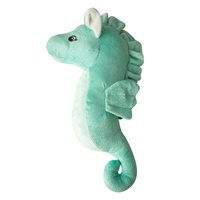 SnugARooz Sandy the Sea Horse 17 in. Teal  Plush Dog Toy  I022139