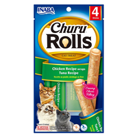 Inaba Churu Rolls Chicken Recipe Wraps Tuna Recipe 4 Pk.Inaba Chicken/Tuna Churu Rolls I022289