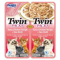Inaba Twin Pack Tuna & Chicken Recipe in Tuna Broth for Cats I022292