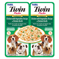 Inaba Twin Pack Chicken with Vegetables Recipe in Chicken Broth for Dogs I022295