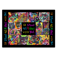Drymate Cat Litter Mat Cat Collage 20” X 28” I022316