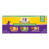Wellness Complete Health Chicken & Turkey Pate Favorites Variety Pack 12 count I022434