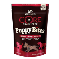 Wellness CORE Grain Free Puppy Bites Beef & Turkey Recipe 3 oz.  I022456
