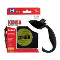 Kong Reflect Retractable Leash Black I022572b