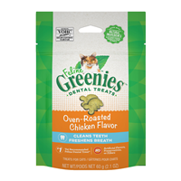 Feline Greenies Dental Treats Oven Roasted Chicken Flavor I022746b