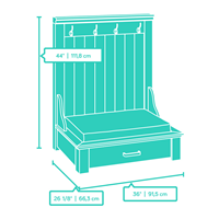 Sauder&lsquo;s Entryway Dog Bed with Light Ash Finish