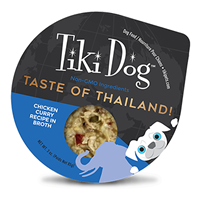 Tiki Dog Taste of Thailand Chicken Curry Recipe in Broth 3 oz. I023081