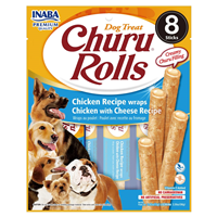 Inaba Churu Rolls Chicken Recipe for Dogs 8 Pk. I023094