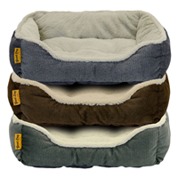 DMC Good Dog Premium Tufted Rectangle Bolster Assorted Pet Bed 21x16 in. I023245