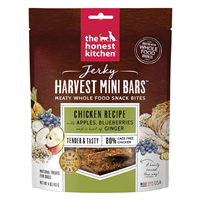 Honest Kitchen Jerky Harvest Mini Bars Chicken Recipe with Apples & Blueberries 4 oz. I023271