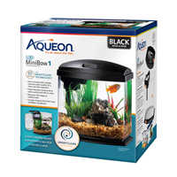 Aqueon LED MiniBow Desktop Aquarium Black 1 Gallon I023499