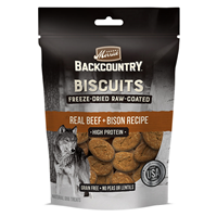 Merrick Backcountry Biscuits Freeze-Dried Raw-Coated Real Beef & Bison Recipe 10 oz. I023608