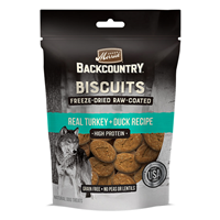 Merrick Backcountry Biscuits Freeze-Dried Raw-Coated Real Turkey + Duck Recipe 10 oz. I023609