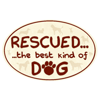 Dog Speak Rescued...The Best Kind of Dog Oval Magnet I023832