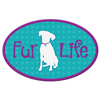 Dog Speak Fur Life Dog Oval Shaped Magnet I023842