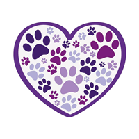 Dog Speak Heart with Paws Decal  I023857