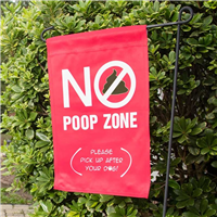 Dog Speak No Poop Zone Garden Flag  I023897