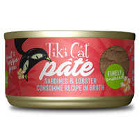 Tiki Cat Pate Sardines & Lobster Consomme Recipe in Broth 2.8 oz. I024203