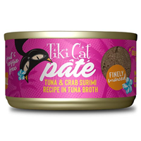 Tiki Cat Pate Tuna & Crab Surimi Recipe in Broth 2.8 oz. I024204