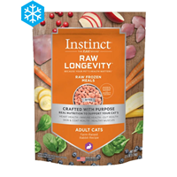Instinct Raw Longevity Frozen Bites for Adult Cats Farm-Raised Rabbit Recipe 2.5 lbs. I024923