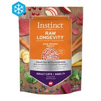 Instinct Raw Longevity Frozen Bites for Adult Cats 7+ Grass-Fed Beef Recipe 2.5 lbs. I024925