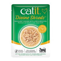 Catit Divine Shreds Chicken with Liver and Broccoli 2.6 oz. I024956