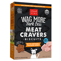 Cloud Star Wag More Bark Less Meat Cravers Biscuits with Chicken & Chicken Jerky 12 oz. I026156