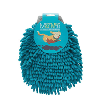 Messy Mutts Chenille Dog Grooming Mitt Blue I026365