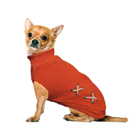 Fashion Pet Criss Cross Sweater Coral I027461b