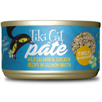 Tiki Cat Pate Wild Salmon & Chicken Recipe in Salmon Broth 2.8 oz. I027569