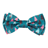 FuzzYard Green Trees Holiday Bowtie M/L I028713