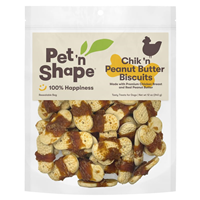 Pet &lsquo;n Shape Chik &lsquo;n Peanut Butter Biscuits Dog Treats I027888