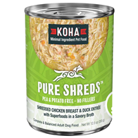 KOHA Pure Shreds Shredded Chicken Breast & Duck Entre for Dogs I028204b