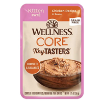 Wellness CORE Tiny Tasters Kitten Pate Chicken Recipe 1.75 oz. I028218