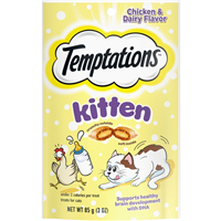 Temptations Chicken and Dairy Flavored Kitten Treats 3oz  I028288
