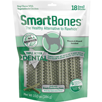 SmartBones Triple Action Dental Sticks Made with Seaweed & Spearmint for Small Dogs 18ct I029146