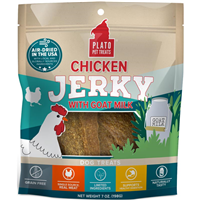 Plato Pet Treats Chicken Jerky with Goat Milk Dog Treats 7 oz. I029163