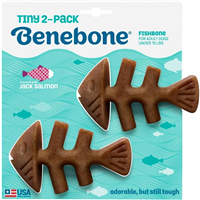 Benebone Tiny 2-Pack Fishbone Dog Chew Toy I029271