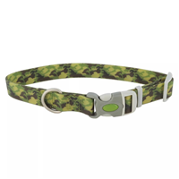 Coastal Water & Woods Waterproof Adjustable Dog Collar Green Camo 1" I029286