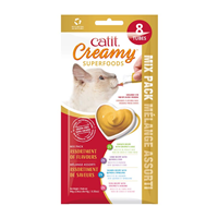 Catit Creamy Superfoods Mix Pack Assorted Flavors Treat for Cats 8pk I029478